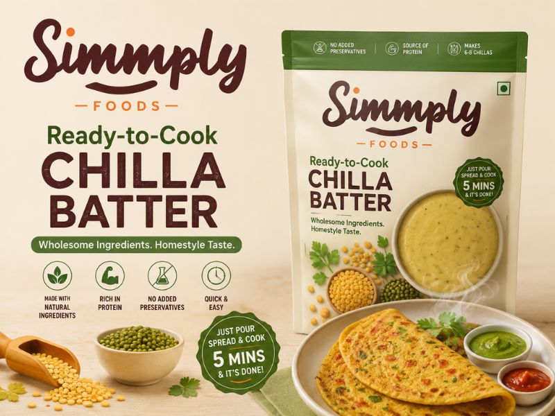Ready-to-Cook Chilla Batter by Simmply Foods